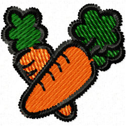 Carrot Embroidery Design 6 Carrot Embroidery Design 6